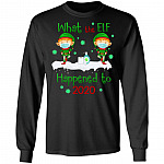 What the Elf Happened in 2020 Hoodie, Black, Long Sleeve