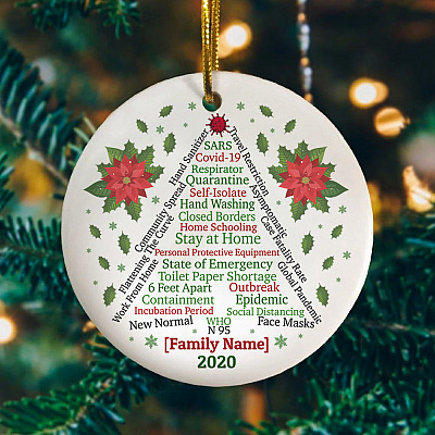 Alternative view of Personalized the New Normal I Survived 2020 Decorative Christmas Ornament Keepsake - Holiday  Ornament