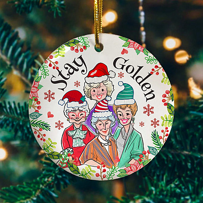 Alternative view of Stay Golden Ornament - Golden-Girls Christmas Ornament Keepsake - Circle Ornament