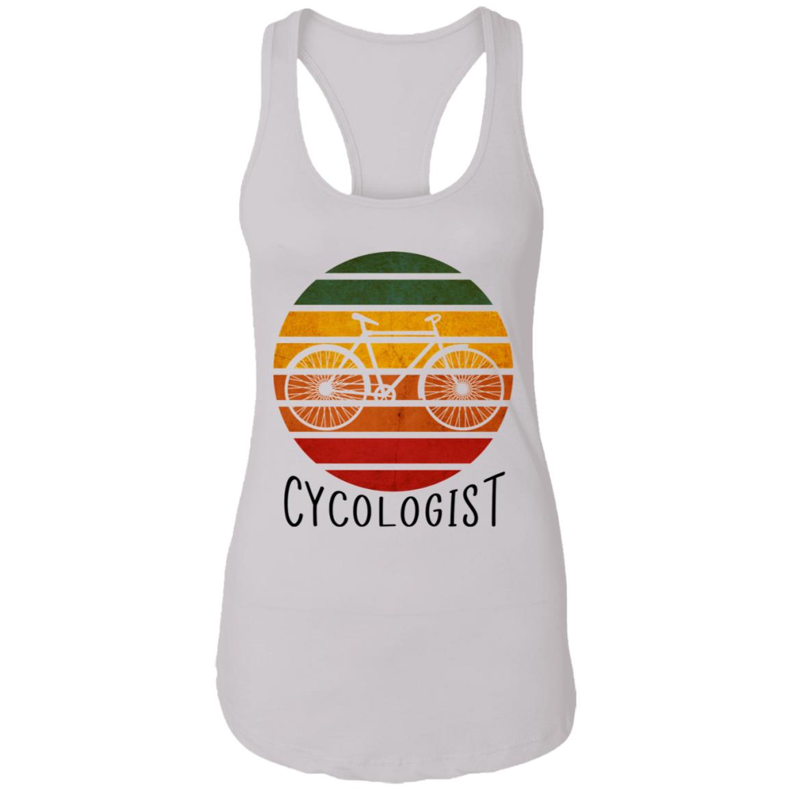 Cycologist Tank Top, White, Ladies Racerback Tank Cycologist Tank Top, White, Ladies Racerback Tank
