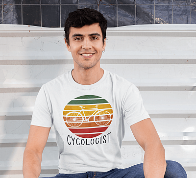 Alternative view of Retro Vintage Cycologist T-Shirt - Funny Biking Cyclist Gifts Shirt