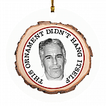 Epstein Christmas Ornament - This Ornament Didn't Hang Itself Ornament - Epstein Didn't Kill Himself Ornament, White, Circle Ornament