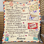 Personalized To My Daughter Inside This Blanket Is A Piece Of My Heart MK 2
