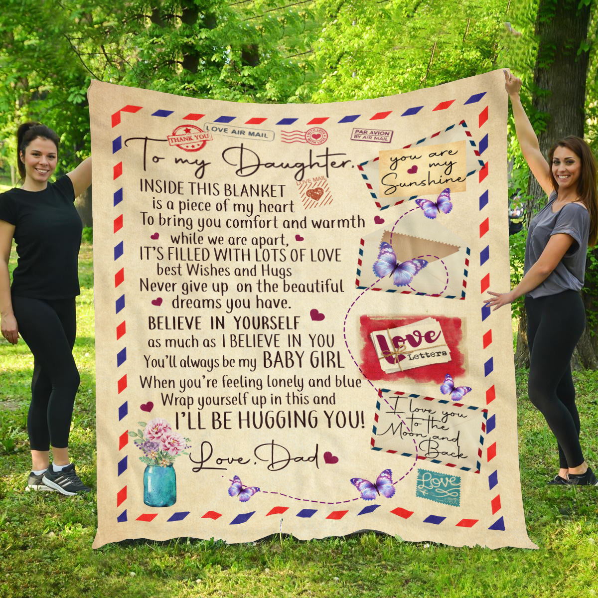 To My Daughter Inside This Blanket Is A Piece Of My Heart MK 1