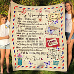 To My Daughter Inside This Blanket Is A Piece Of My Heart MK 2