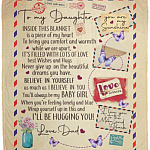 To My Daughter Inside This Blanket, White, Cozy Plush Fleece Blanket - 50x60 To My Daughter Inside This Blanket, White, Cozy Plush Fleece Blanket - 50x60