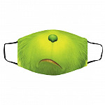 Grin-ch Mouth Christmas, White, Cloth Face Cover – Medium/Large