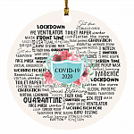 Nurse 2020 Decorative Christmas Ornament - Holiday Flat Circle Ornament - Holiday Decoration Gift, White, Circle Ornament