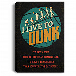 I Like To Dunk Baseball, White, 0.75'' Framed Canvas