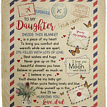 From Dad To My Daughter Blanket, White, Cozy Plush Fleece Blanket - 50x60 From Dad To My Daughter Blanket, White, Cozy Plush Fleece Blanket - 50x60