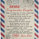 Letter From Dad Blanket, White, Cozy Plush Fleece Blanket - 50x60 Letter From Dad Blanket, White, Cozy Plush Fleece Blanket - 50x60