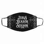 Jesus Is the Reason For The Season, White, Cloth Face Cover – Medium/Large Jesus Is the Reason For The Season, White, Cloth Face Cover – Medium/Large