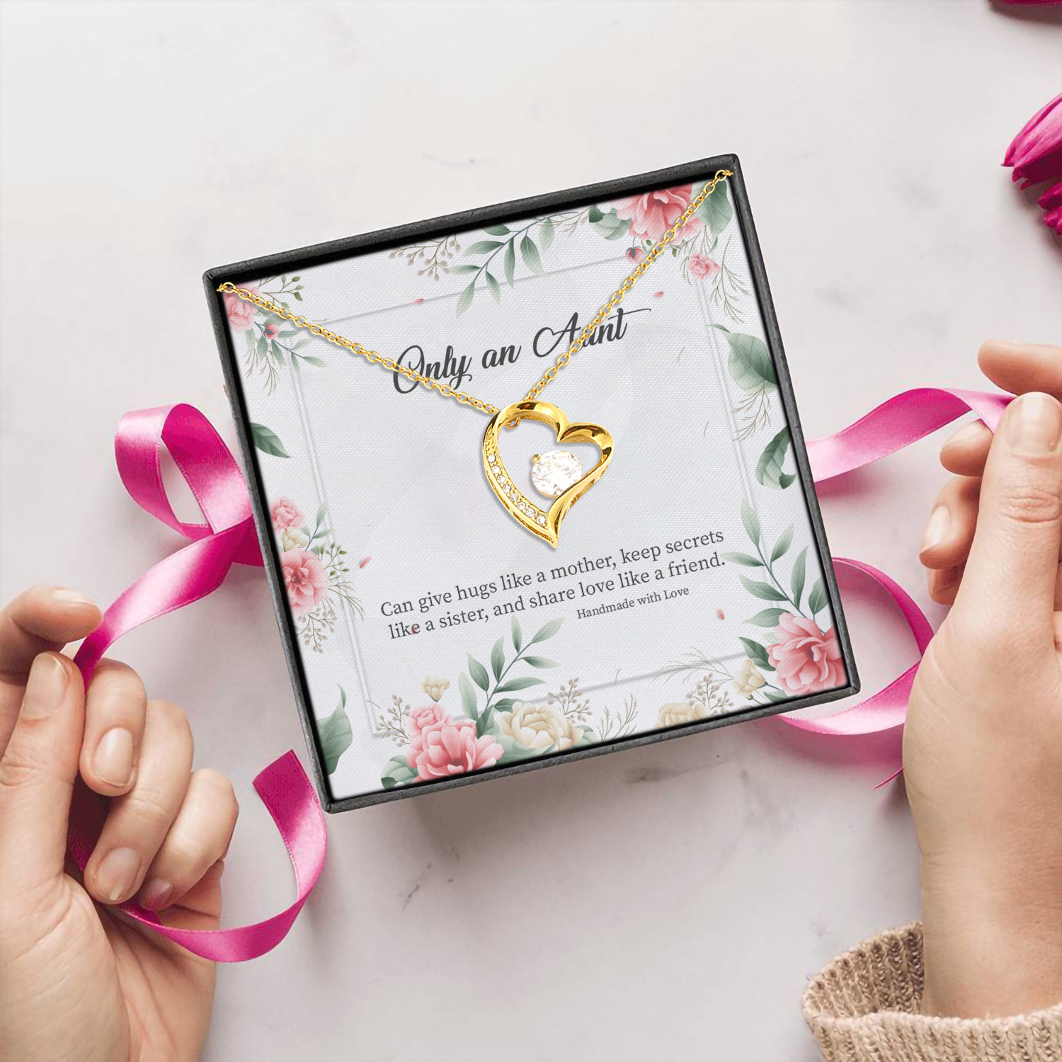 73 HG_ Only An Aunt (3) Forever Love Necklace (Gold) 5