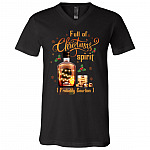 Whiskey Bourbon Lovers T-Shirts - Full Of Christmas Spirit Probably Bourbon V-Neck Tees, Black, V-Neck T-Shirt Whiskey Bourbon Lovers T-Shirts - Full Of Christmas Spirit Probably Bourbon V-Neck Tees, Black, V-Neck T-Shirt