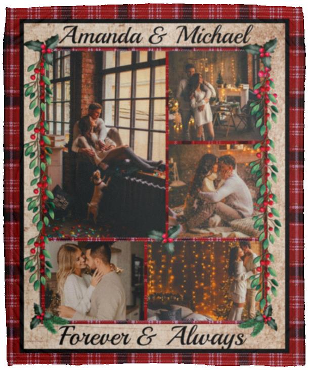 Personalized Photo Wedding, White, Cozy Plush Fleece Blanket - 50x60