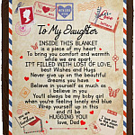 To My Daughter Inside This Blanket, White, Cozy Plush Fleece Blanket - 50x60 To My Daughter Inside This Blanket, White, Cozy Plush Fleece Blanket - 50x60