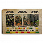 Vietnam Veteran Brothers Who Fought Poster, White, 0.75'' Framed Canvas