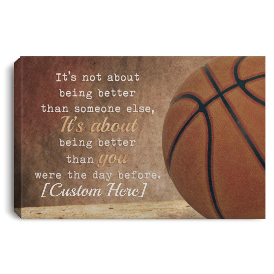 Personalized It's Not About, White, 0.75'' Framed Canvas