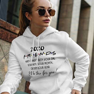 Alternative view of 2020 Friends TV Show When It Hasn't Been Your Day Your Week Christmas Quarantined Hoodie - Sweatshirt