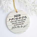 friends quarantined christmas ornaments mk