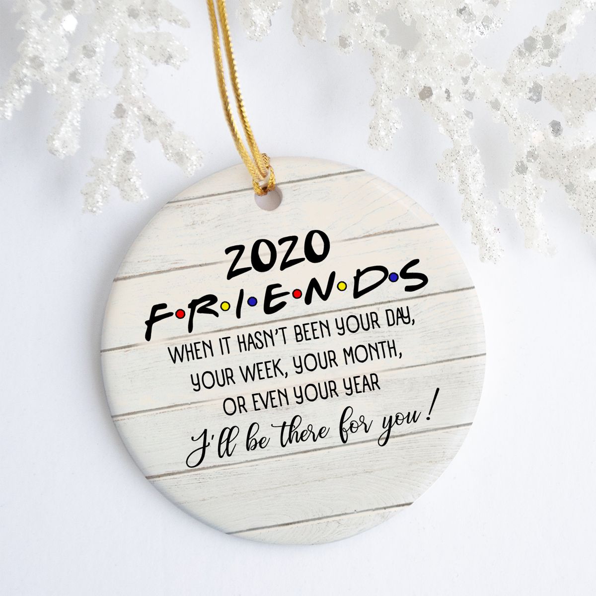 friends quarantined christmas ornaments mk