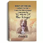 13O. Don't Cry Sample Design Personalized Photo Dog Don't Cry, White, 0.75'' Framed Canvas 13O. Don't Cry Sample Design Personalized Photo Dog Don't Cry, White, 0.75'' Framed Canvas