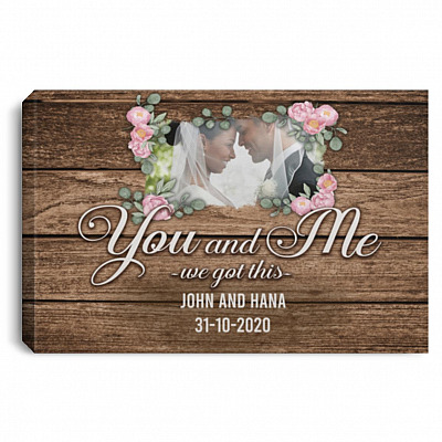 11O.Got This-Sample Design Personalized Photo And Text, White, 0.75'' Framed Canvas