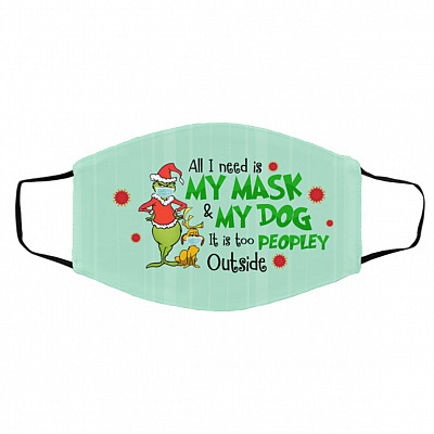 All I Need Is My Mask Face Mask, White, Cloth Face Cover – Medium/Large