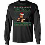Ew 2020 Funny Santa Leonardo Laughing Meme, Black, Long Sleeve