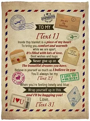 5KT. Letter To My Daughter_Personalized, White, VPS Cozy Plush Fleece Blanket - 30x40