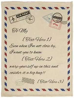 4KT. Letter To My_Personalized, White, VPS Cozy Plush Fleece Blanket - 30x40