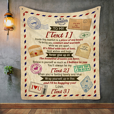 Alternative view of Personalized Letter To My Daughter Son Saying Blanket - To My Granddaughter Grandson Quote Customized Blanket
