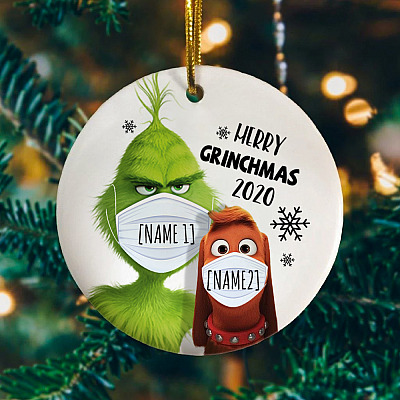 Alternative view of Personalized Grin-ch Christmas Ornament - Grnch Max Holiday Decoration Gift