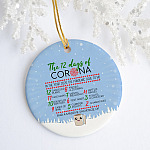 2020 Quarantined Christmas Ornament - The 12 Days Of Covid Christmas Holiday Decoration Gift