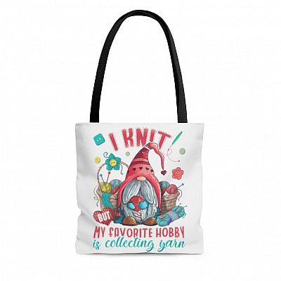 G-Nome I Knit but My Favorite Hobby Is Collecting Yarn AOP Tote Bag - Shoulder Bag