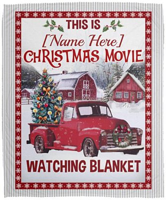 Personalized Christmas Blanket Blanket, White, Cozy Plush Fleece Blanket - 50x60