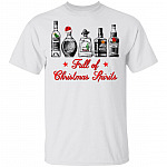 Full Of Christmas Spirits Shirt, White, Unisex T-Shirt