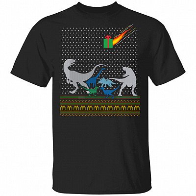 Dinosaur Shirt, Black, Unisex T-Shirt