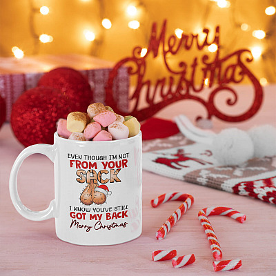 Alternative view of Even Though I'm Not From Your Sack Merry Christmas Ceramic Coffee Mug - Beer Stein - Water Bottle