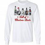 Full Of Christmas Spirits Hoodie, White, Long Sleeve Full Of Christmas Spirits Hoodie, White, Long Sleeve