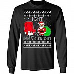 Ight Imma Sled Out Hoodie, Black, Long Sleeve