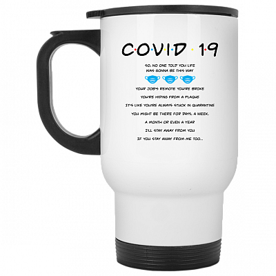 14 oz. White Travel Mug