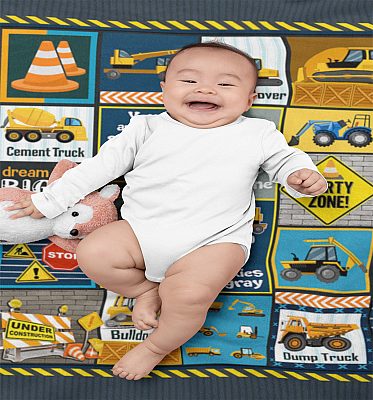 Alternative view of Truck Blanket Super Soft Comfort Warmth Printed Fleece Blanket - Premium Sherpa Blanket - Christmas Blanket For Grandson