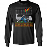 Dinosaur Hoodie, Black, Long Sleeve