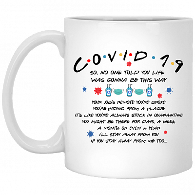 Funny Covid Stole My Christmas Quarantine Pandemic Friends Gifts Ceramic Coffee Mug - Water Bottle, White, 11 oz. White Mug