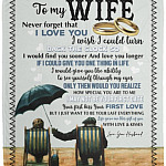 To My Wife Never Forget That, White, Cozy Plush Fleece Blanket - 50x60