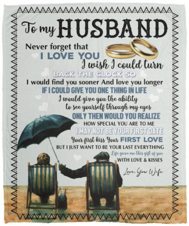 To My Husband Never Forget That, White, Cozy Plush Fleece Blanket - 50x60