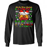 Oh The Virus Outside Is Frightful Hoodie, Black, Long Sleeve