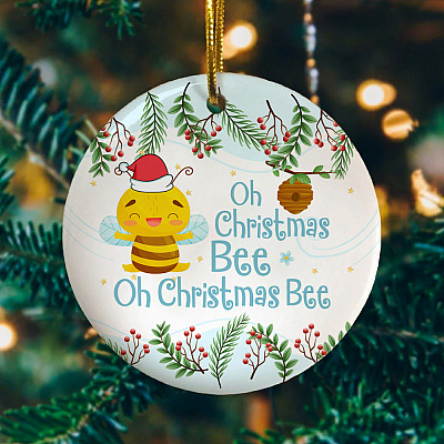 Oh Christmas Bee Oh Christmas Bee 2020 Christmas Decorative Ornament - Santa Bee Christmas Ornament Keepsake