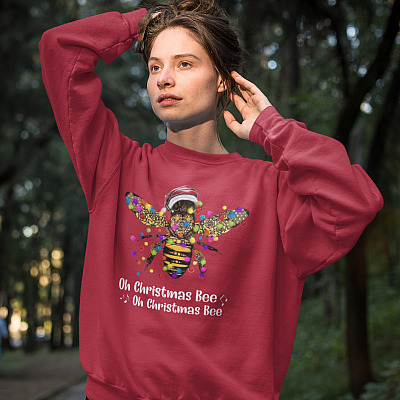 Alternative view of Oh Christmas Bee Oh Christmas Hoodie - Sweatshirt - Long Sleeve Shirt